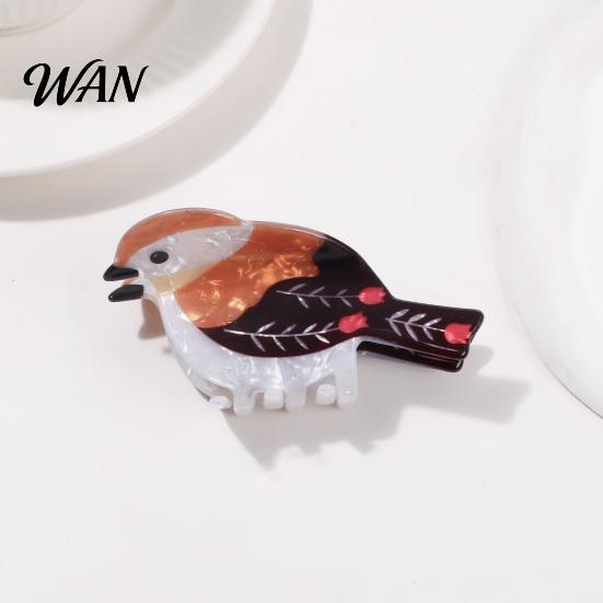 Bird Shaped Clip Colorful Hair Claw Strong Hold Non Slip Parrot Sparrow Design Clips Hummingbird Shape Clamp Accessories for Women Girls Lightweight