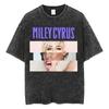 Retro Hannah Montana Spłowiony T-shirt Męski i Damski Czysta Bawełna Letnia Odzież Moda Codzienny Krótki Rękaw T-shirt Streetwear