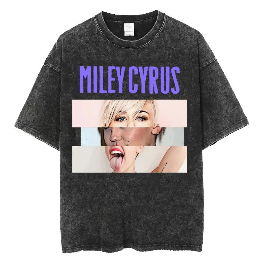 2026 Pánské Oblečení Tričko Prané Grafická Trička Muž Tričko pro Muže Ropa Hombre Miley Cyrus Hannah Montana Logo Krátký Rukáv