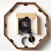 Interform Wall Pendulum Clock Gold Brown 28cm X 28cm X 7cm Clock, CL-3351BN, Görlitz Wood, (W) (H) (D)