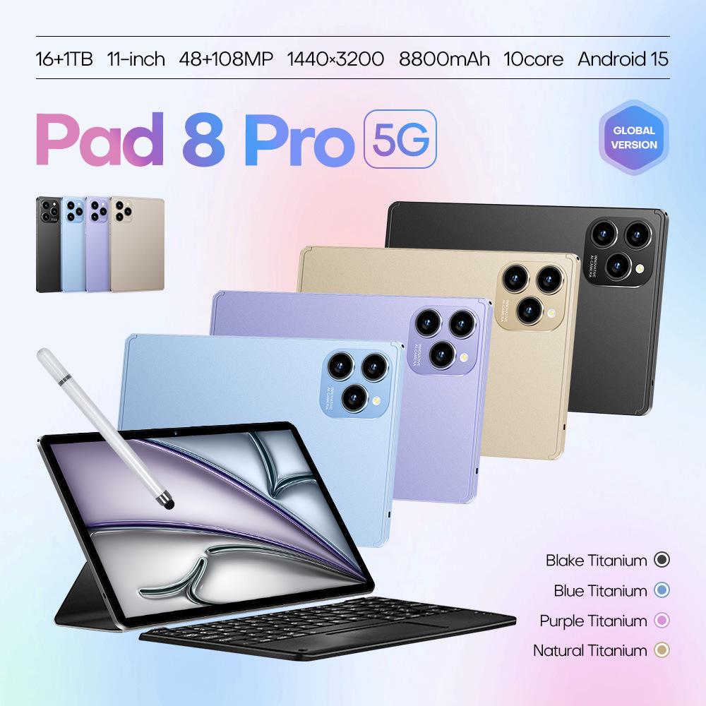 Global Exclusive Android Tablet PC Pad 8 Pro with 16+1T Storage