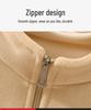 Women's Thick Fleece-Lined Jacket - Warm, Casual, Stand-Up Collar Cardigan for Autumn & Winter