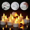 Flameless Rechargeable LED Candles, Set of 12, USB Rechargeable, Perfect for Indoor and Outdoor Use, Christmas Tree Decorations, Halloween, Weddings,