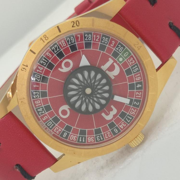 

REFURBISHED WINDING SWISS MENS POKER STYLE MYSTERY WATCH a412246-1 Sku005-a412246
