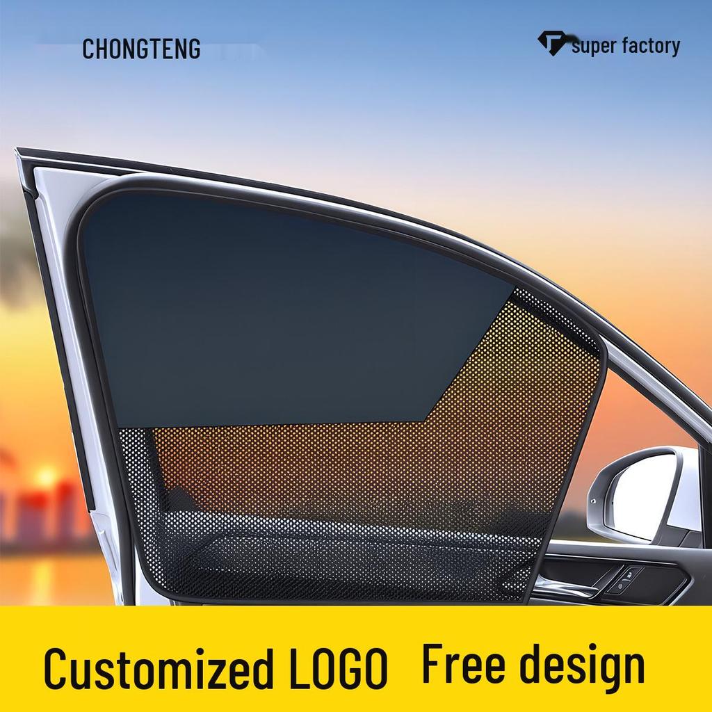 Custom Logo Magnetic Car Sun Shade - Heat Insulation & Sun Blocker for Side Windows