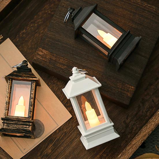 LED Lantern Retro Glare Free Shatterproof Style Energy-saving Battery Powered Flickering LED Candles
