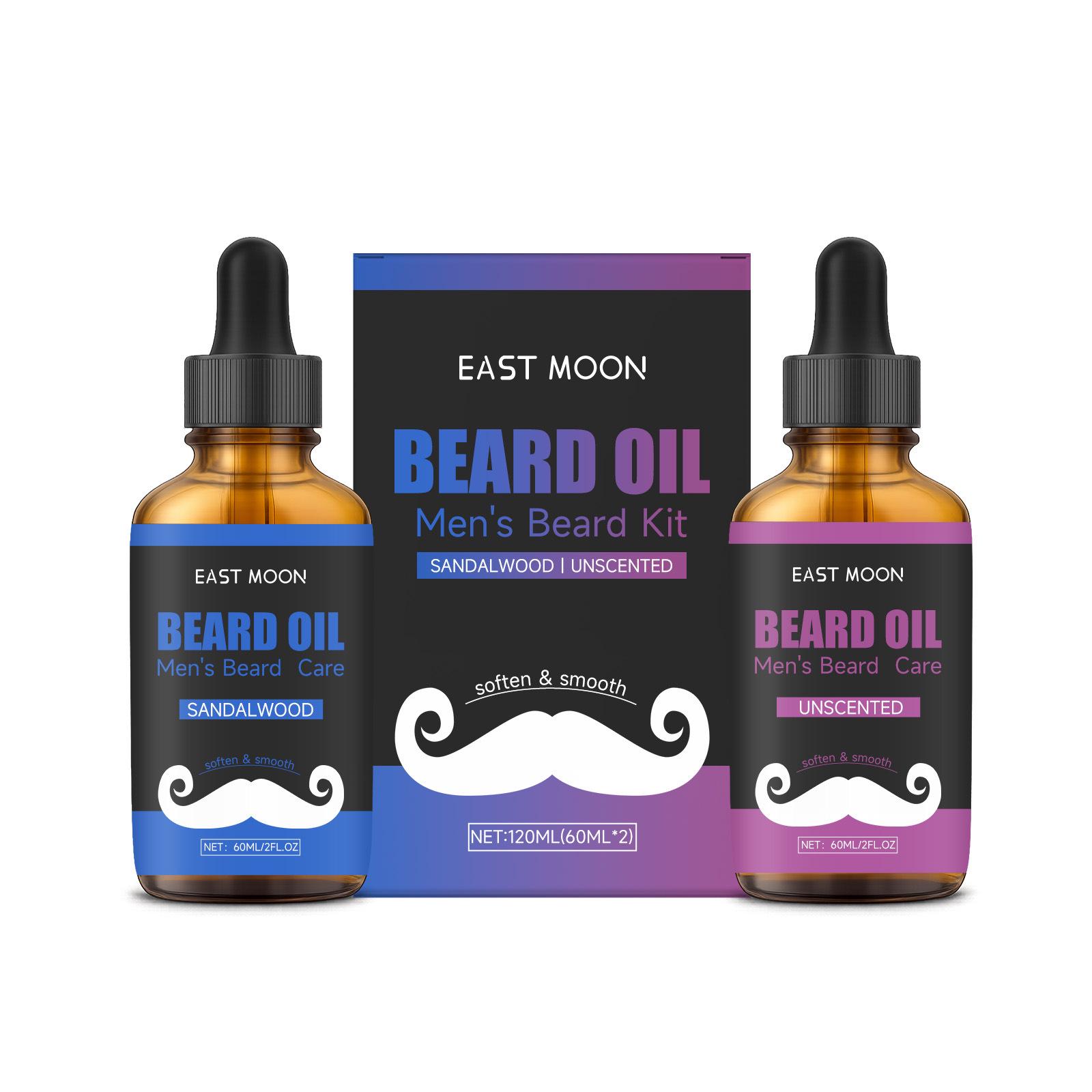EAST MOON Gentle Beard Oil Set - Nourishing, Lightweight, and Easily Absorbed for Daily Care