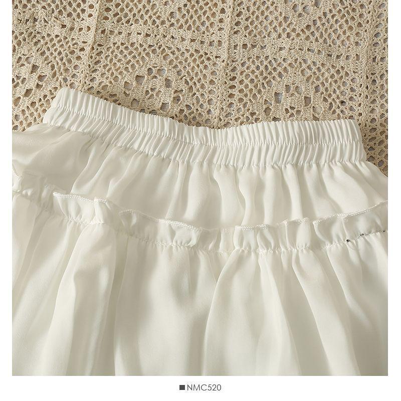 Girls' Fluffy Ruffle Skirt with Safety Shorts - Versatile for Spring, Summer, and Autumn
