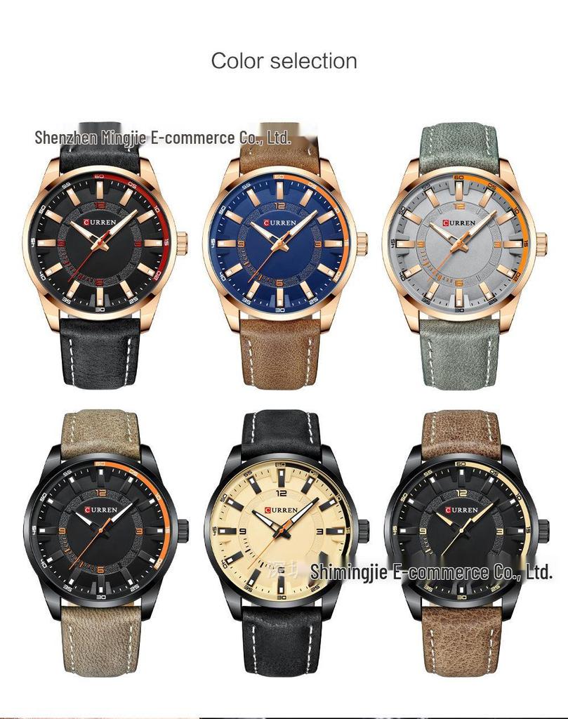 CURREN 8390 Men's Waterproof Business Quartz Watch - Stylish and Simple Design
