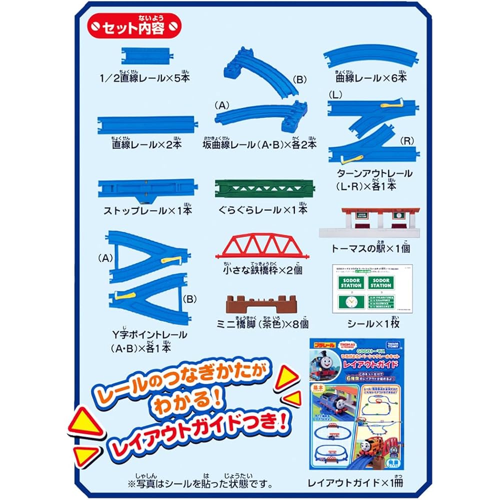 Takara Tomy Plarail Thomas Gogo Thomas Basic Track Set Toy for Ages 3 and Up