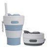 2 Pcs Collapsible Cup for Traveling 450ml Silicone Folding Camping Mug Leak Proof BPA Free Portable Reusable