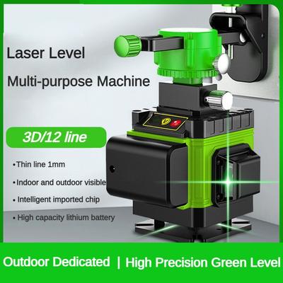8/12/16 Linjer Hög Precision Grön Ljusnivå Bärbar Infraröd Laser Nivå Automatisk Självnivellerande Mätverktyg Grön