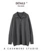 Women's Cashmere Half-Zip Lapel Solid Sweater - 2026 Autumn/Winter Collection, Loose & Slimming Design