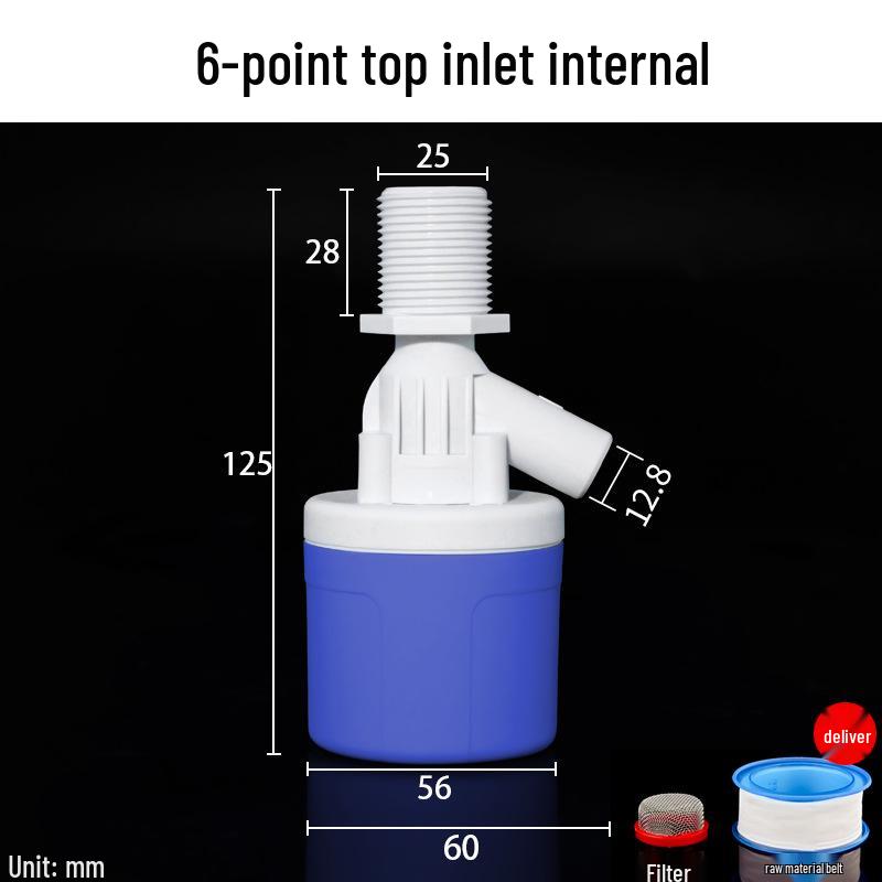Automatic High Flow Water Tank Control Valve with Self-Stopping Feature and Plastic Float Valve