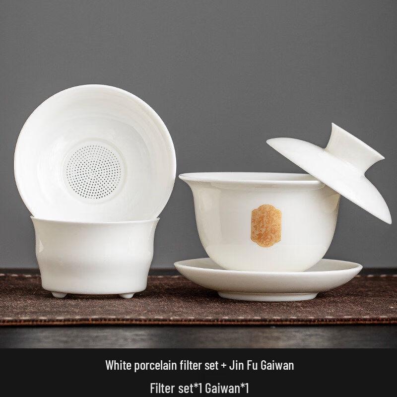 White Porcelain Tea Brewing Set