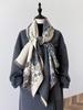 Luxury Butterfly Print Faux Cashmere Scarf: Warm, Stylish Color-Block Shawl for Women, Perfect Winter Neck Warmer