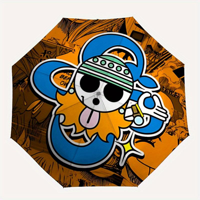 

1pc One Piece Monkey D. Luffy Automatic Folding Umbrella with 8-Rib Compact & Lightweight Design, Self-Opening/ Closing, 066