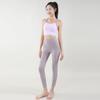 T5J Women's High-Intensity Yoga Wear: Color Block Cross Back Sports Bra & Hip-Lifting Set