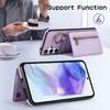 For Samsung Galaxy A36 5G Leather Back Cover Zipper Wallet Kickstand Phone Case with Shoulder Strap