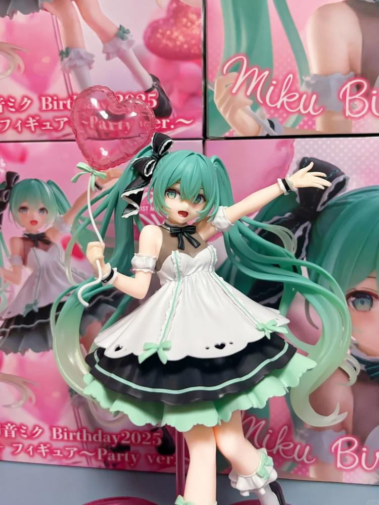 Genuine New Taito Amp+ Cute Hatsune Miku Birthday Party Jingpin Action Figure Model Figurine Collection Toy Gift In Stock