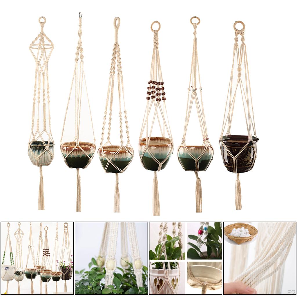 Hanger Manual Cord Flowerpot Holder Rack 100cm Home Outdoor Inddor Garden Wall Decorative Countyard