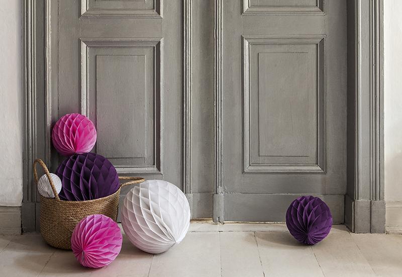 Pink Paper Ball 10 Cm, 1 Pc.