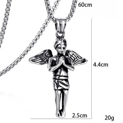 European and American Hip-hop Angel Pendant Necklace, New Accessory Cupid Pendant ,A Gift for My Boyfriend