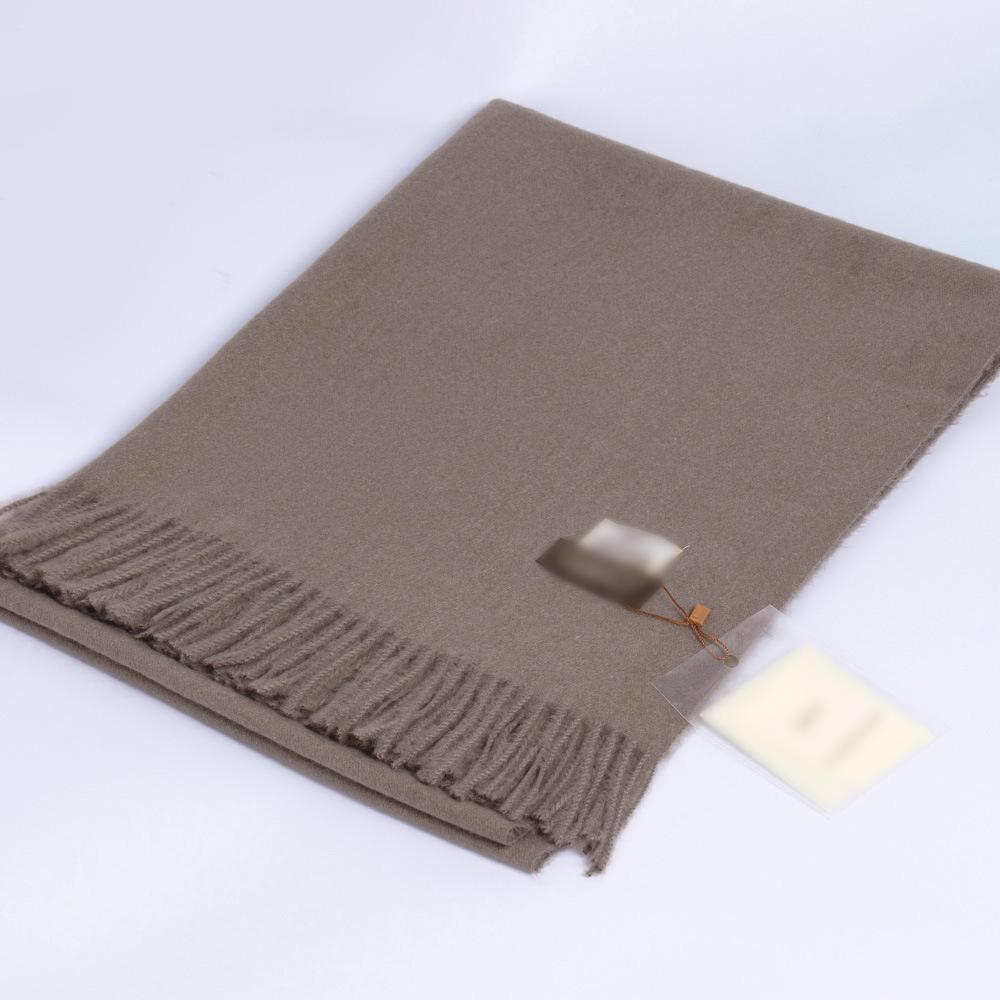 Thickened Solid Color Double sided Imitation Cashmere Scarf Autumn and Winter Atmosphere Women's High End Versatile Men's Scarf Warm Shawl