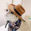 Mini Western Cowboy Pet Hat - Cute Cosplay Cap for Cats & Small Dogs, Adjustable Cowboy Style Pet Costume Accessory