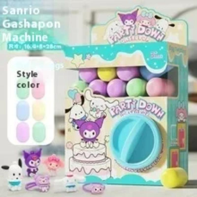 Sanrio Dětský Kreslený Melody Kroutící Vejce Stroj Mini Panenka Chytání Panenek Stroj DIY Zábavné Vejce Slepá Krabička Hračka Dětské Dárky Překvapení