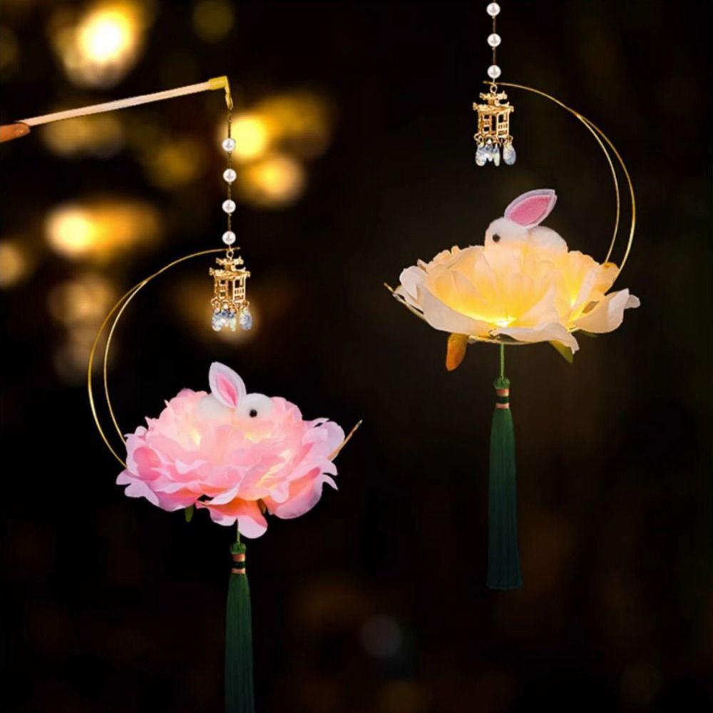 

Cartoon Rabbit Mid-Autumn Lantern Flower Blossom Lotus Flower Light Lamp Party style 6