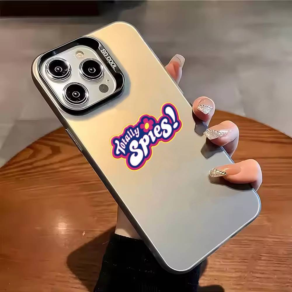 Cool T-Totally Spies Phone Case Color Silver Shell For IPhone 17 16 15 14 13 12 11 Pro Max Plus