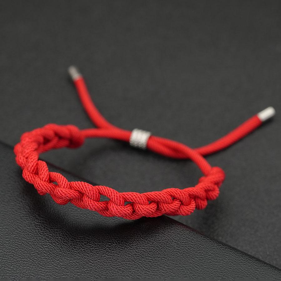 Noter Jedinečný pletený náramek z jednoho vlákna Nastavitelný Unisex Vybraná šňůrka třídy A 3 mm 6 barevných variant Párové náramky na zápěstí