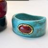 Exaggerated Resin Acrylic Bracelet Irregular Chunky Cuff Geometric Wide Bangle  Women