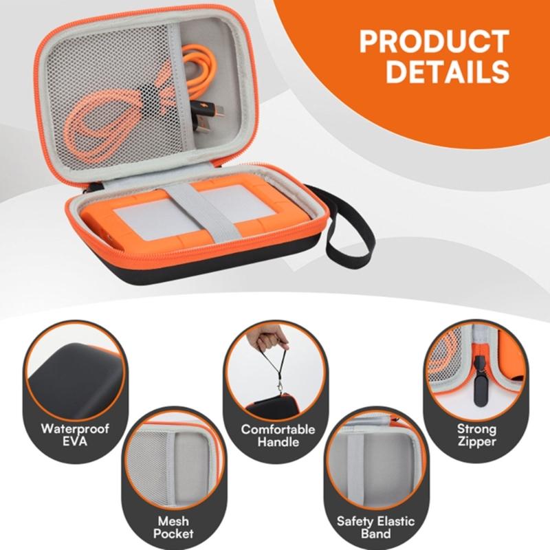 Leichte tragbare Festplattenspeicher-Tasche Ersatz für robuste 4TB/5TB Reise Business tägliche Nutzung
