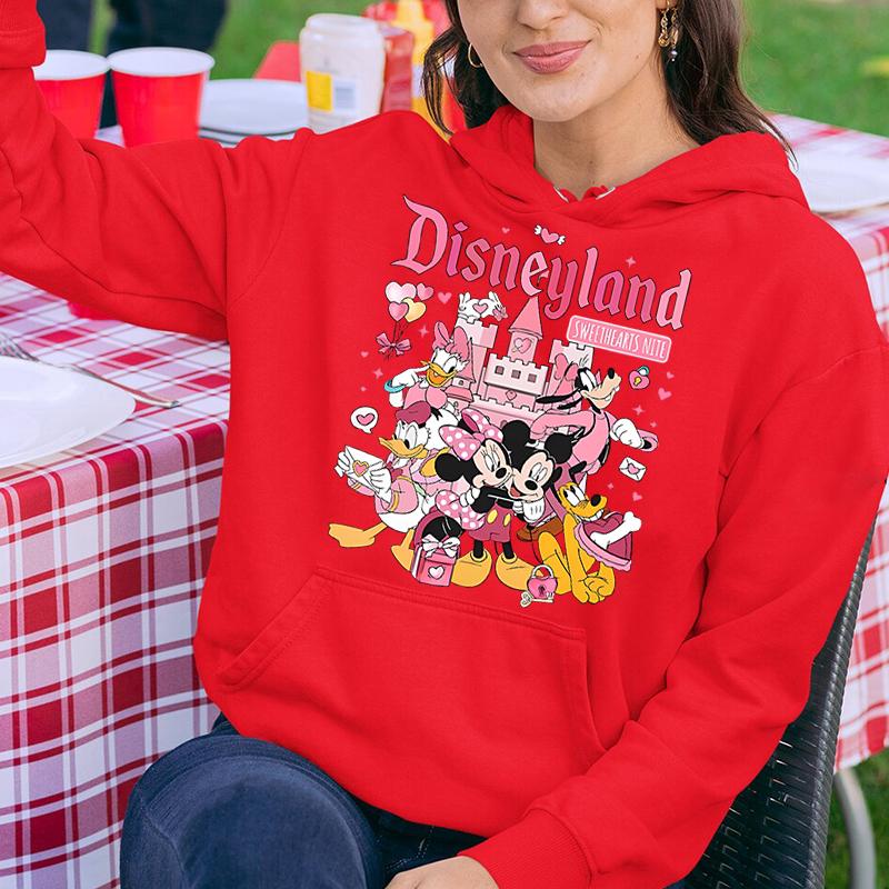 Disney Parent-child Valentine's Day Gifts: Mickey and Friends Multi-color Hoodies, Autumn and Winter Tops, Casual Sportswear