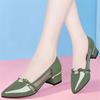Women Cute Sweet High Quality Green Slip On Heel Pumps for Party Ladies Casual Comfort Shoes