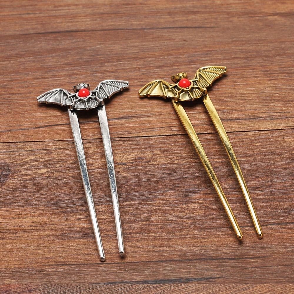 Fashion Halloween Gothic Style Retro Ethnic Style Bat U-Shaped Hairpin for Woman Dark Wind Punk Vampire Bat Hairpin