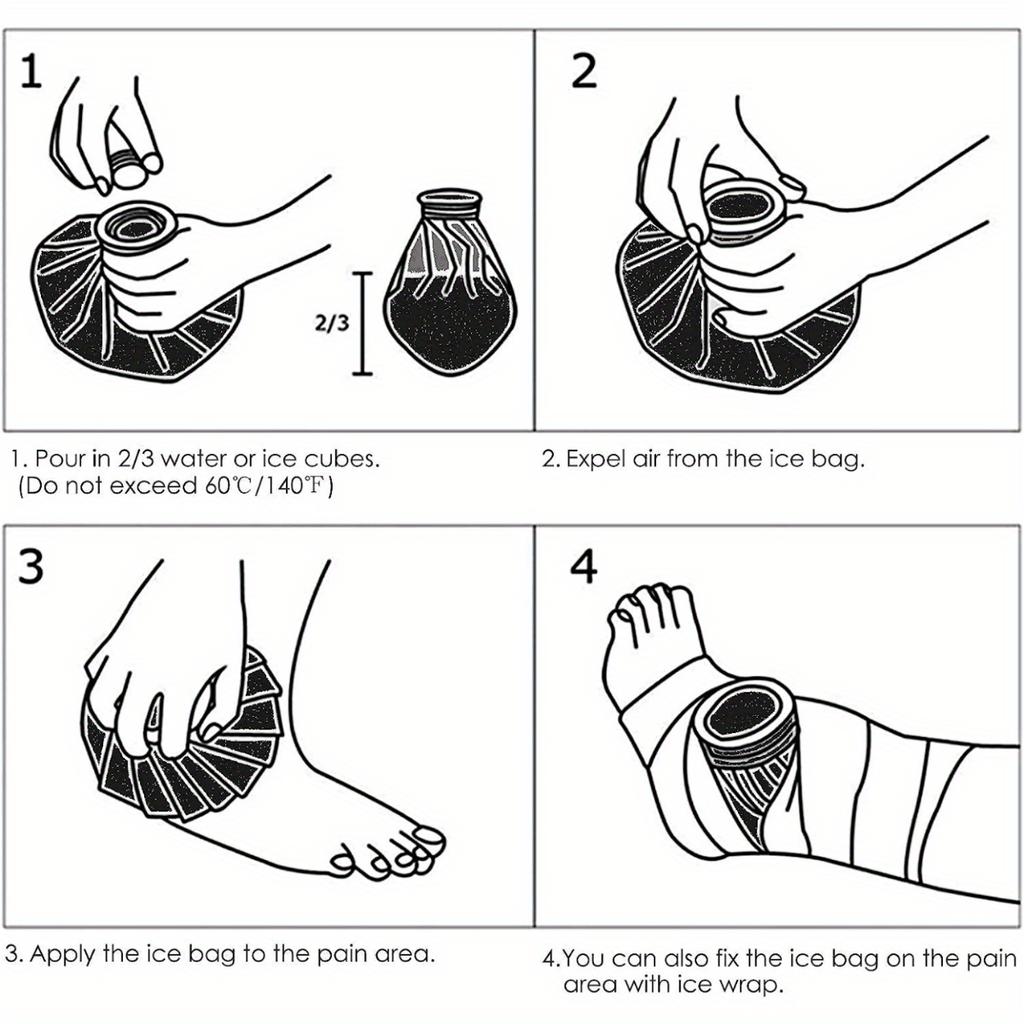Ice Bag[6", 9" &11" ] Hot and Cold Reusable Ice Bag, Relief Heat Pack Reusable for Knee Head Leg/Perfect Gift For Birthday