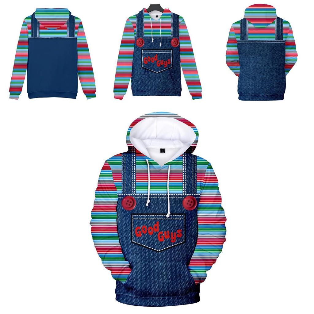 Vibrantly Designed Women Men Good Guys Chucky 3d Print Sweatshirt Hoodies