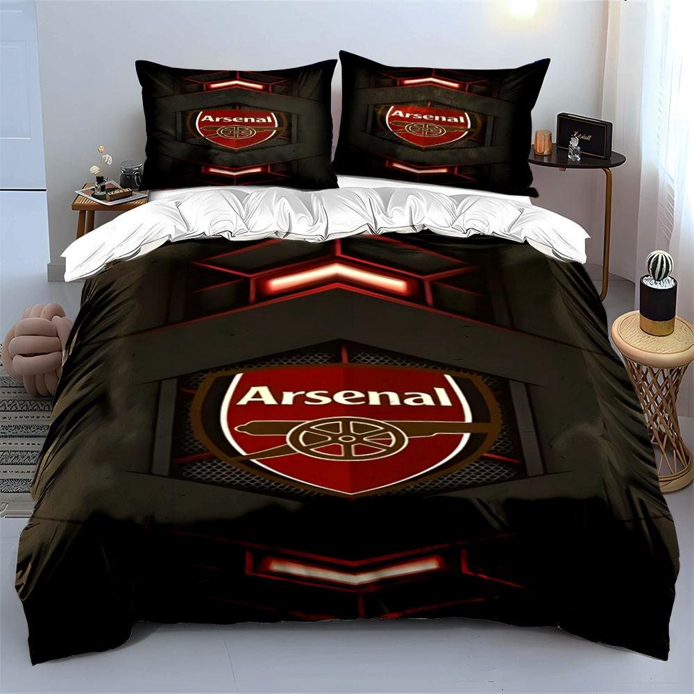 Logo dell'Arsenal e cannone. Set lenzuola Set copripiumino Copripiumini Federe(1 * Copripiumino 2 * Federe, senza piumino)