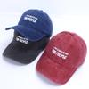 Washed Baseball Cap American Retro Letter Embroidery Soft Top Caps Outdoor Dad Hat Casual
