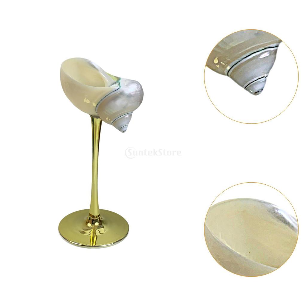 Conch Shell Champagne Glass Cup for Celebrations, Unique Drinkware for Adults Home Bar Wedding Favor Decoration Artistic Display