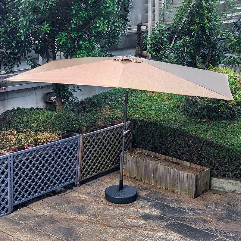 Rectangular 2x3m Outdoor Sun Umbrella - Leisure, Beach, Courtyard, Center Pole