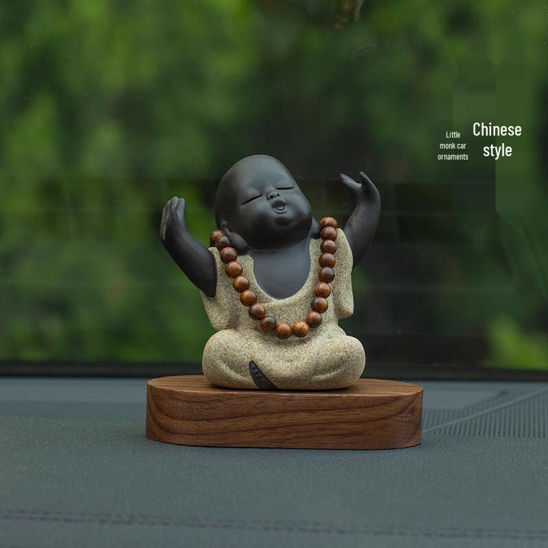 Artisan Zen Little Monk Car Ornament