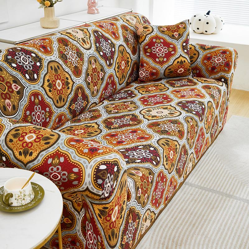 Printed Sofa Slipcover Stretch Sofa Covers For Living Room Pets Kids Chair Couch Cover I Shape Corner Sofa Anti-Cat Scratch