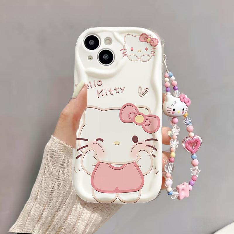 Cute Hello Kitty Chain Bracelet Casing For Huawei Honor 600 400 Lite Pro X9B X8C X8B X8A X9D X7D X7B X7A X6B X6C 90 Lite 5G Case