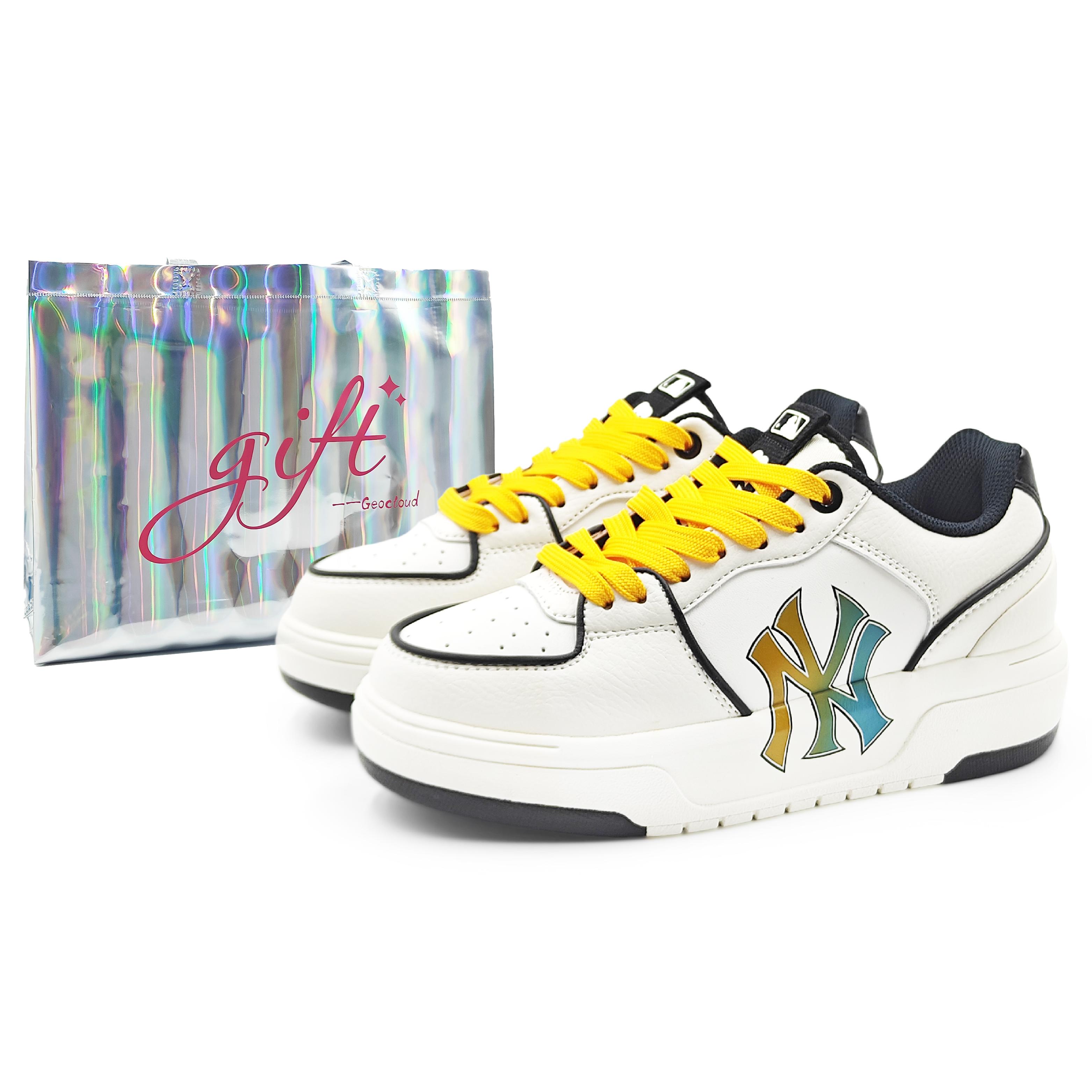

MLB Chunky Liner Abrasion Resistant Low top Skateboard Shoes Unisex White Yellow 3ASXCA12N-50WHS(Team1284- S) 42.5