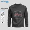 Camiseta de manga larga de algodón puro para hombre Jeanswest