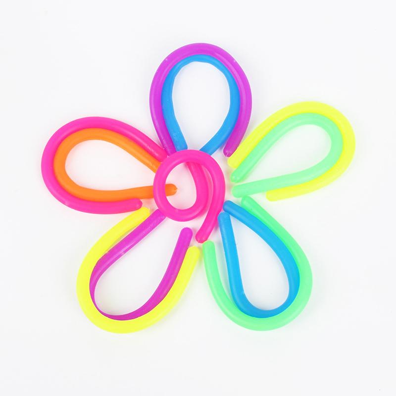 10Pcs Stretchy Noodles Fidgeting Plaything Kids Party Favors Carnival Prizes Stuffed Bulk Juguetes Baratos Para Niños Novedosos